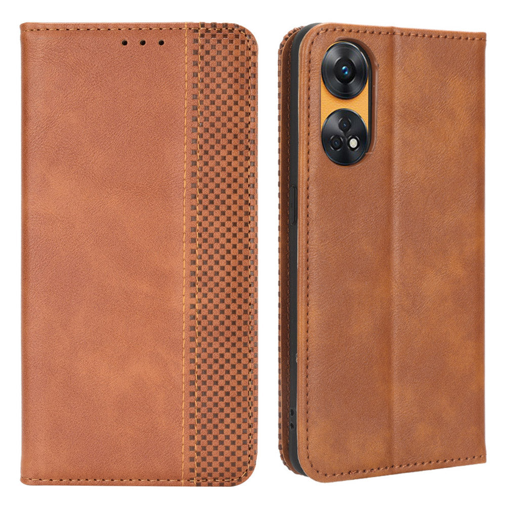 For Oppo Reno8 T 4G Phone Wallet Case Retro Texture PU Leather Stand Cell Phone Cover For Oppo Reno8 T 4G Phone Wallet Case Retro Texture PU Leather Stand Cell Phone Cover